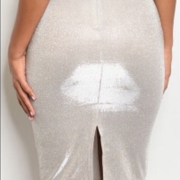 ✨HOST PICK ✨SHIMMERING SILVER GLAM COCKTAILS DRESS-SLIP-NEW-TUNIC-TANK‎ - Picture 6 of 7